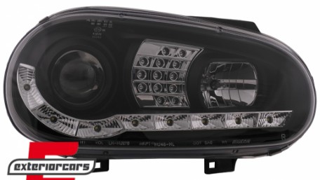 LED prednja svjetla DayLight LED žmigavci (crna) / VW Golf 4 (1997-2005), LPVWB2