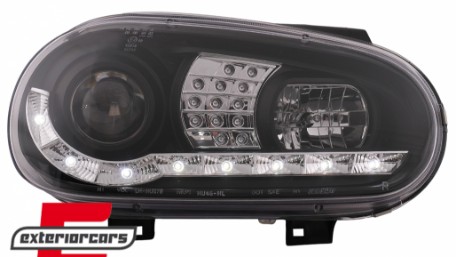 LED prednja svjetla DayLight LED žmigavci (crna) / VW Golf 4 (1997-2005), LPVWB2