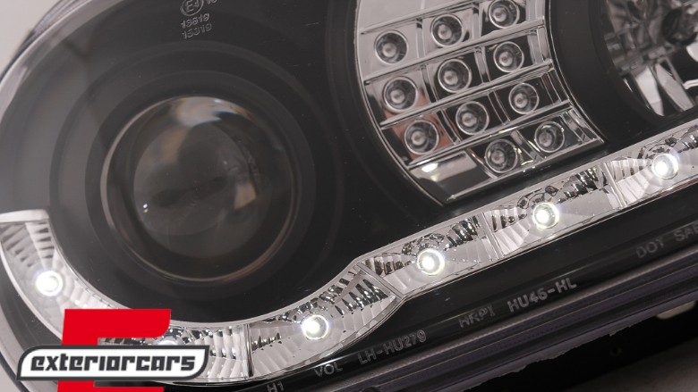 LED prednja svjetla DayLight LED žmigavci (crna) / VW Golf 4 (1997-2005), LPVWB2