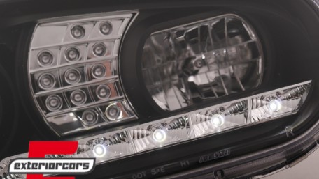 LED prednja svjetla DayLight LED žmigavci (crna) / VW Golf 4 (1997-2005), LPVWB2