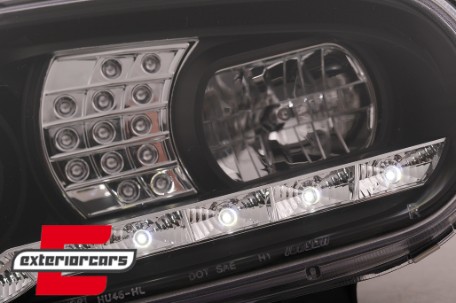 LED prednja svjetla DayLight LED žmigavci (crna) / VW Golf 4 (1997-2005), LPVWB2