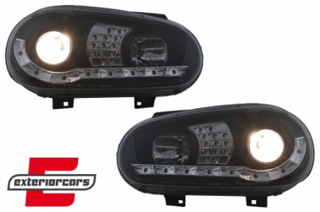 LED prednja svjetla DayLight LED žmigavci (crna) / VW Golf 4 (1997-2005), LPVWB2