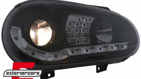 LED prednja svjetla DayLight LED žmigavci (crna) / VW Golf 4 (1997-2005), LPVWB2