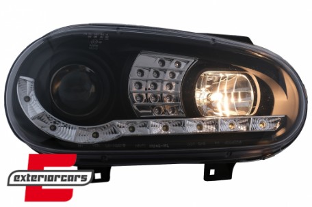 LED prednja svjetla DayLight LED žmigavci (crna) / VW Golf 4 (1997-2005), LPVWB2