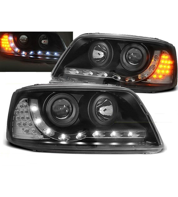 LED prednja svjetla DayLight LED žmigavci (crna) / VW T5 (2003-2009), LPVWA8