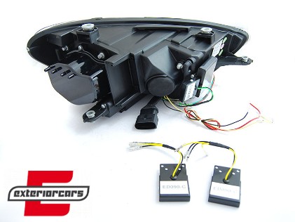 LED prednja svjetla TruDRL SEQ žmigavci (chrome) / VW Scirocco (2014-2017), LPVWU6