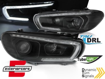 LED prednja svjetla TruDRL SEQ žmigavci (crna) / VW Scirocco (2008-08.2014), LPVWU3