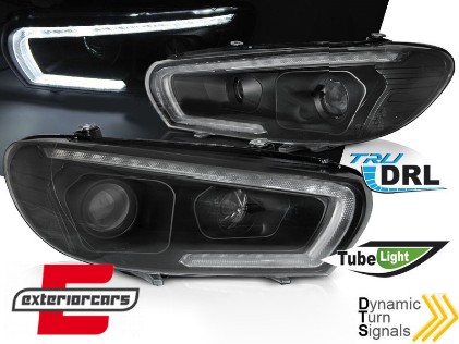 LED prednja svjetla TruDRL SEQ žmigavci (crna) / VW Scirocco (2014-2017), LPVWU7