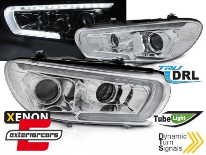 LED prednja svjetla TruDRL SEQ žmigavci Xenon (chrome) / VW Scirocco (2008-08.2014), LPVWU4