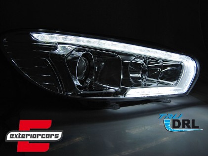 LED prednja svjetla TruDRL SEQ žmigavci Xenon (chrome) / VW Scirocco (2008-08.2014), LPVWU4