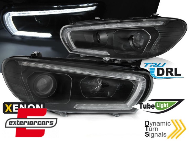 LED prednja svjetla TruDRL SEQ žmigavci Xenon (crna) / VW Scirocco (2008-08.2014), LPVWU5