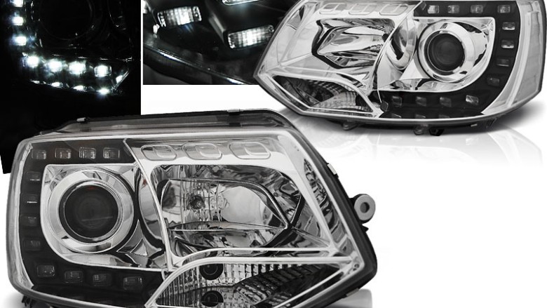 LED prednja svjetla True DRL (chrome) / VW T5.1 (2010-2015), LPVWK2