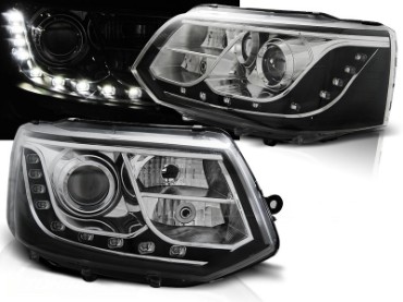 LED prednja svjetla True DRL (crna) / VW T5 (2010-2015), LPVWG1