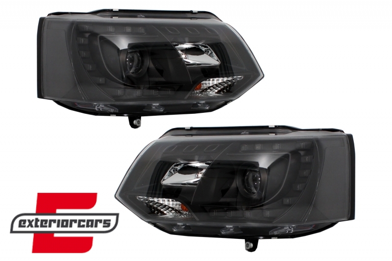 LED prednja svjetla True DRL (crna) / VW T5.1 (2010-2015), LPVWK3