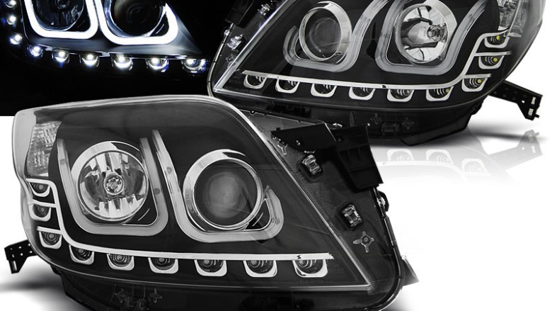 LED prednja svjetla TubeLight (crna) / Toyota Land Cruiser 150 (2009-2013), LPTO29
