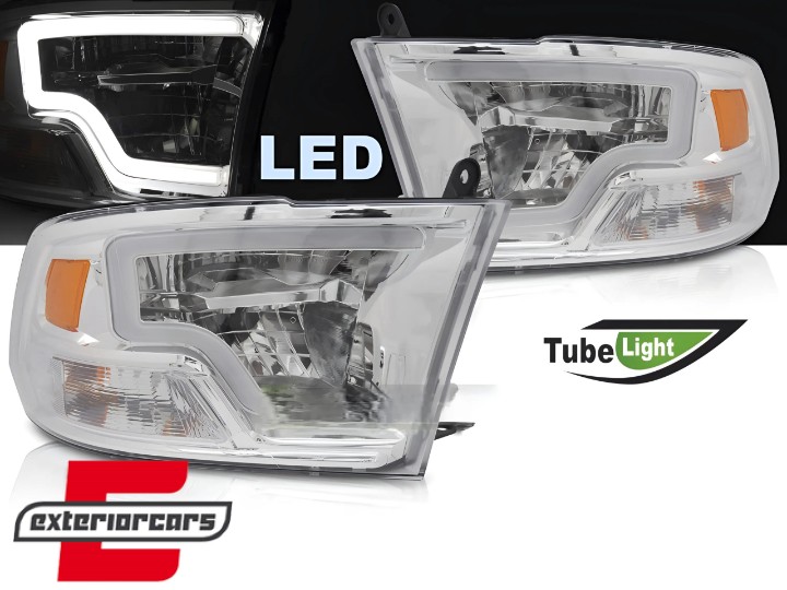 LED prednja svjetla TubeLight dizajn (chrome) / DODGE RAM (2009-2018), LPDO37