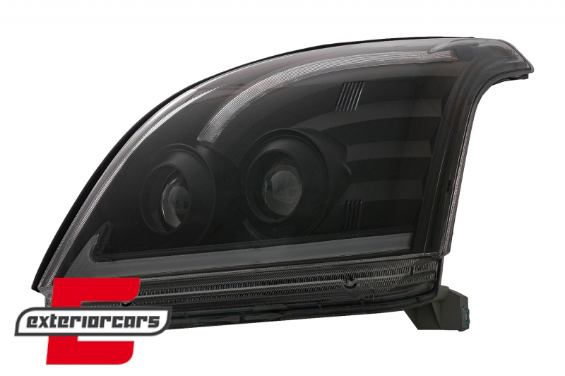 LED prednja svjetla TubeLight SEQ (crna) / Toyota Land Cruiser FJ120 (2003-2009), LPTO38