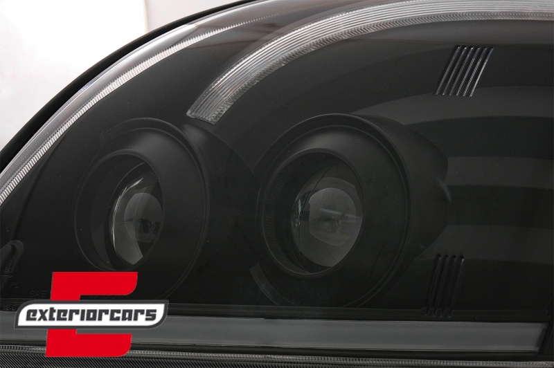 LED prednja svjetla TubeLight SEQ (crna) / Toyota Land Cruiser FJ120 (2003-2009), LPTO38