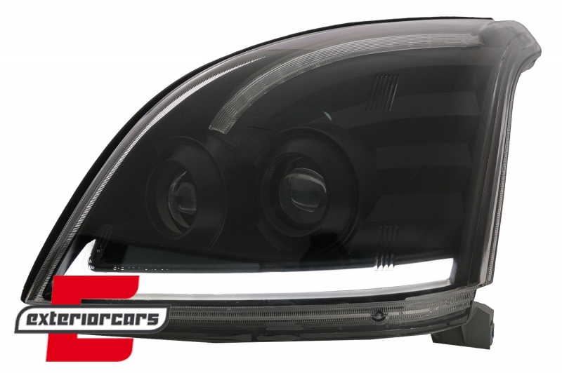 LED prednja svjetla TubeLight SEQ (crna) / Toyota Land Cruiser FJ120 (2003-2009), LPTO38