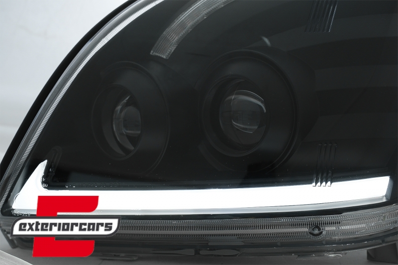 LED prednja svjetla TubeLight SEQ (crna) / Toyota Land Cruiser FJ120 (2003-2009), LPTO38