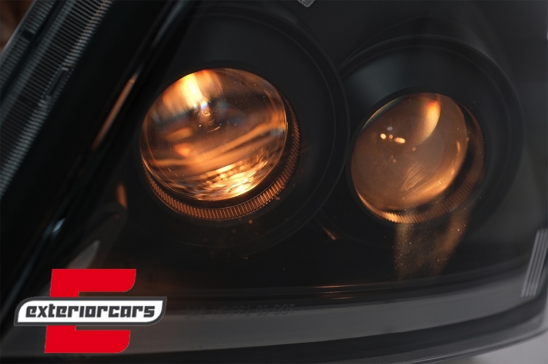 LED prednja svjetla TubeLight SEQ (crna) / Toyota Land Cruiser FJ120 (2003-2009), LPTO38