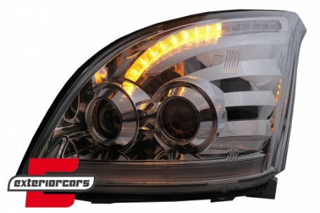 LED prednja svjetla TubeLight SEQ žmigavci (chrome) / Toyota Land Cruiser FJ120 (2003-2009), LPTO37