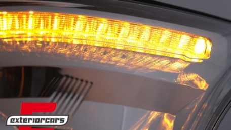 LED prednja svjetla TubeLight SEQ žmigavci (chrome) / Toyota Land Cruiser FJ120 (2003-2009), LPTO37