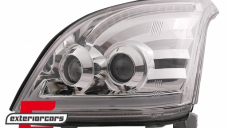 LED prednja svjetla TubeLight SEQ žmigavci (chrome) / Toyota Land Cruiser FJ120 (2003-2009), LPTO37