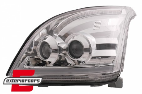 LED prednja svjetla TubeLight SEQ žmigavci (chrome) / Toyota Land Cruiser FJ120 (2003-2009), LPTO37