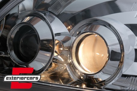 LED prednja svjetla TubeLight SEQ žmigavci (chrome) / Toyota Land Cruiser FJ120 (2003-2009), LPTO37