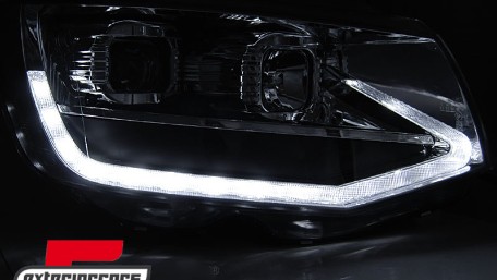 LED prednja svjetla TubeLight SEQ žmigavci (chrome) / Volkswagen T6 (2015-2019), LPVWT3