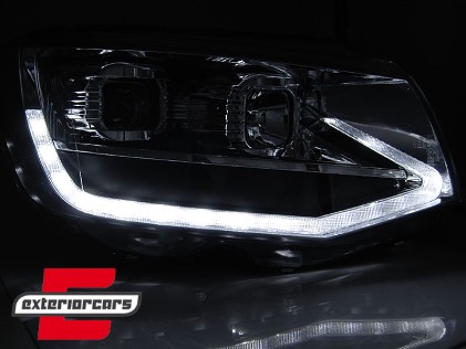 LED prednja svjetla TubeLight SEQ žmigavci (chrome) / Volkswagen T6 (2015-2019), LPVWT3