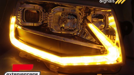 LED prednja svjetla TubeLight SEQ žmigavci (chrome) / Volkswagen T6 (2015-2019), LPVWT3