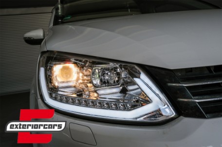 LED prednja svjetla TubeLight SEQ žmigavci (chrome) / Volkswagen Touran (08.2010-2015), LPVWS3
