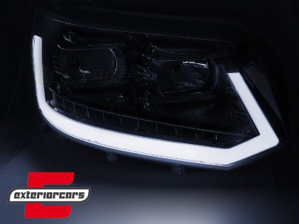 LED prednja svjetla TubeLight SEQ žmigavci (chrome) / VW T5.1 (2010-2015), LPVWR6