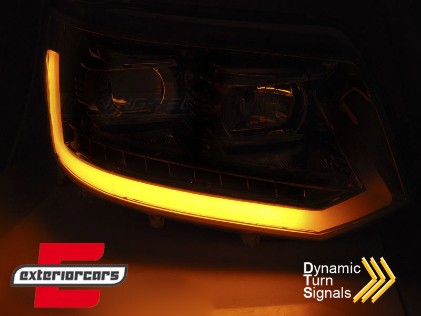 LED prednja svjetla TubeLight SEQ žmigavci (chrome) / VW T5.1 (2010-2015), LPVWR6