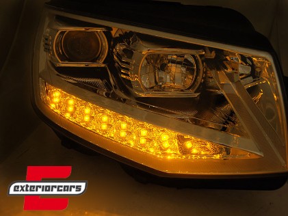 LED prednja svjetla TubeLight SEQ žmigavci (chrome) / VW T6 (2015-2019), LPVWR8