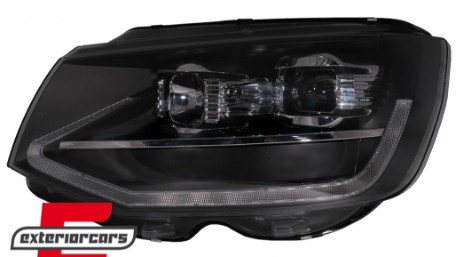 LED prednja svjetla TubeLight SEQ žmigavci (crna) / Volkswagen T6 (2015-2019), LPVWT4