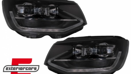 LED prednja svjetla TubeLight SEQ žmigavci (crna) / Volkswagen T6 (2015-2019), LPVWT4