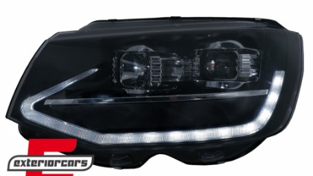 LED prednja svjetla TubeLight SEQ žmigavci (crna) / Volkswagen T6 (2015-2019), LPVWT4