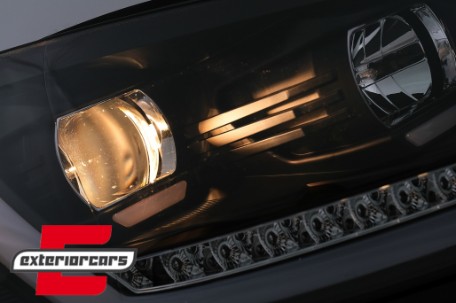 LED prednja svjetla TubeLight SEQ žmigavci (crna) / Volkswagen Touran (08.2010-2015), LPVWS4