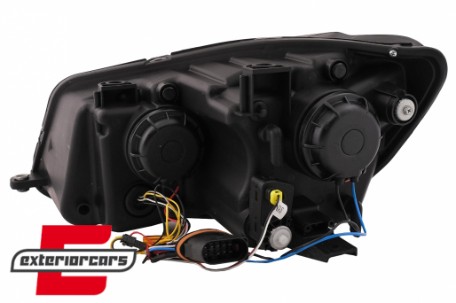 LED prednja svjetla TubeLight SEQ žmigavci (crna) / Volkswagen Touran (08.2010-2015), LPVWS4