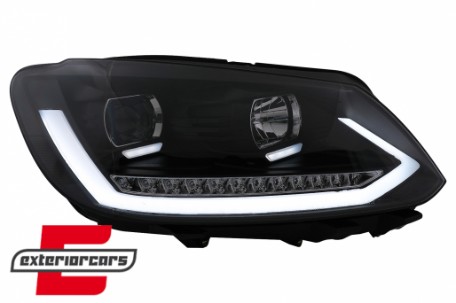 LED prednja svjetla TubeLight SEQ žmigavci (crna) / Volkswagen Touran (08.2010-2015), LPVWS4