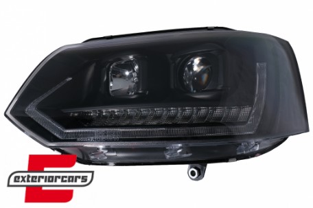 LED prednja svjetla TubeLight SEQ žmigavci (crna) / VW T5.1 (2010-2015), LPVWS6