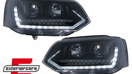 LED prednja svjetla TubeLight SEQ žmigavci (crna) / VW T5.1 (2010-2015), LPVWS6
