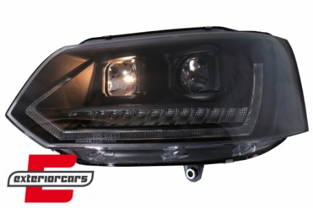 LED prednja svjetla TubeLight SEQ žmigavci (crna) / VW T5.1 (2010-2015), LPVWS6