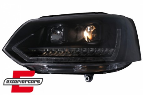 LED prednja svjetla TubeLight SEQ žmigavci (crna) / VW T5.1 (2010-2015), LPVWS6