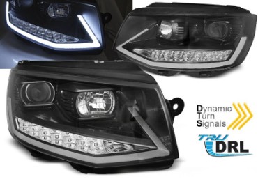 LED prednja svjetla TubeLight SEQ žmigavci (crna/chrome) / VW T6 (2015-2019), LPVWR9