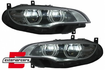 LED prednji farovi 3D Angel Eyes Xenon (chrome) / BMW X6 E71 (2008-2012), HLBME71LED
