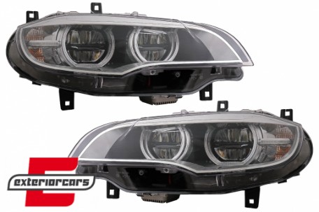LED prednji farovi 3D Angel Eyes Xenon (chrome) / BMW X6 E71 (2008-2012), HLBME71LED